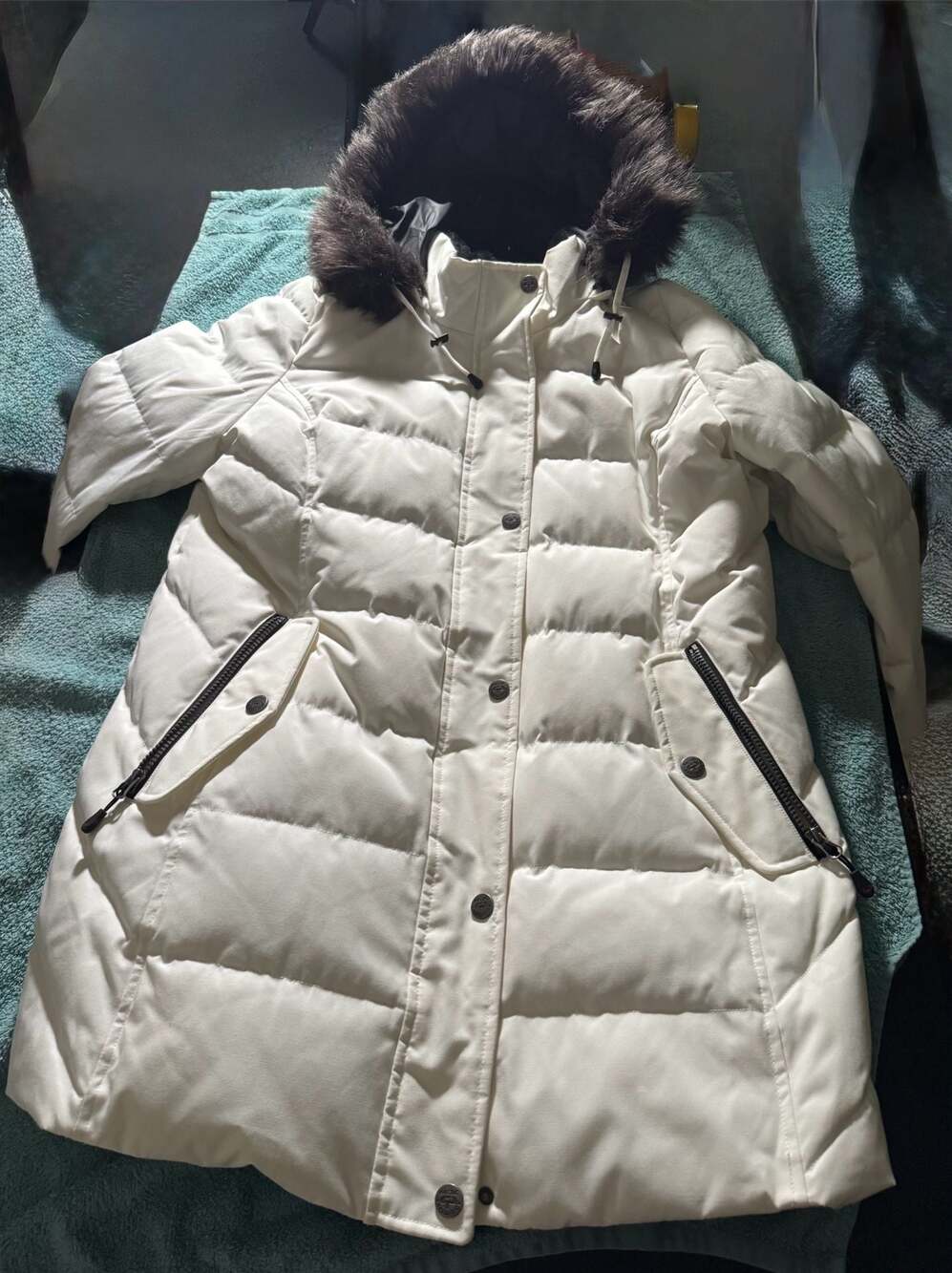 Arctic Expedition Women's Down Puffer Parka White Size L/G